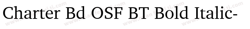 Charter Bd OSF BT Bold Italic字体转换